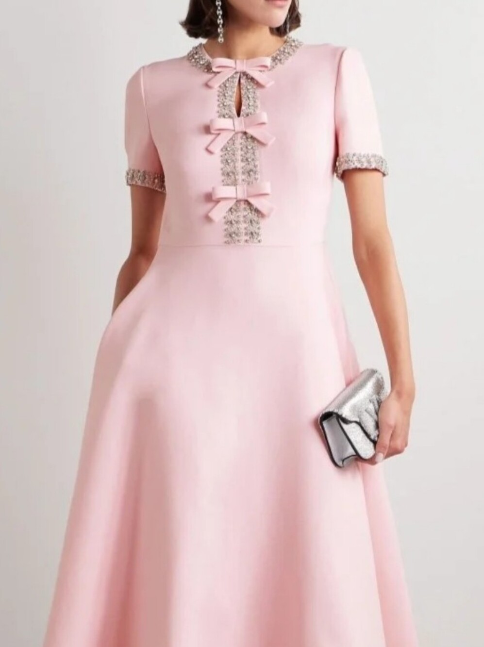 Miss Rosier Pink Bow Crystal Dress